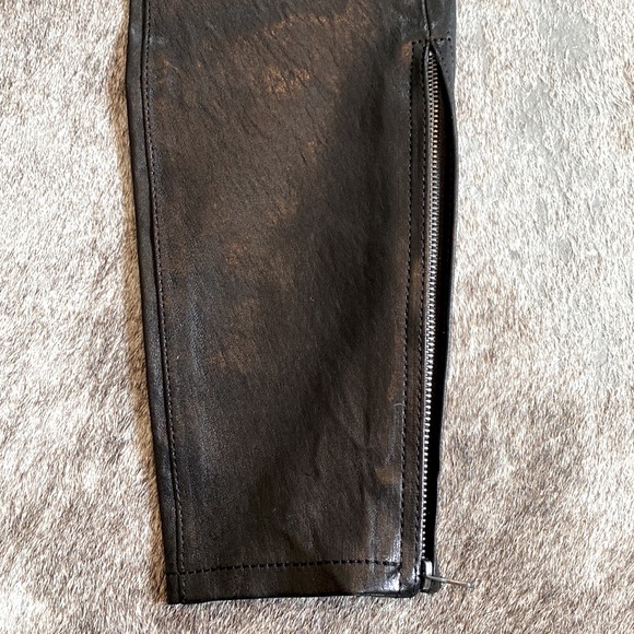 J-Brand real leather black pants brand new with tag never worn size 24 - Picture 2 of 7